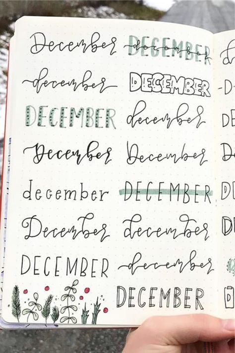 Check out these super fun DECEMBER header ideas to try in your bullet journal #bujo #bulletjournal #bulletjournalheader #bujodoodles December Header, Notesbog Design, Header Ideas, Bujo Spreads, Bullet Journal Headers, December Bullet Journal, Crazy Laura, Bullet Journal Ideas Templates, Bullet Journal Font