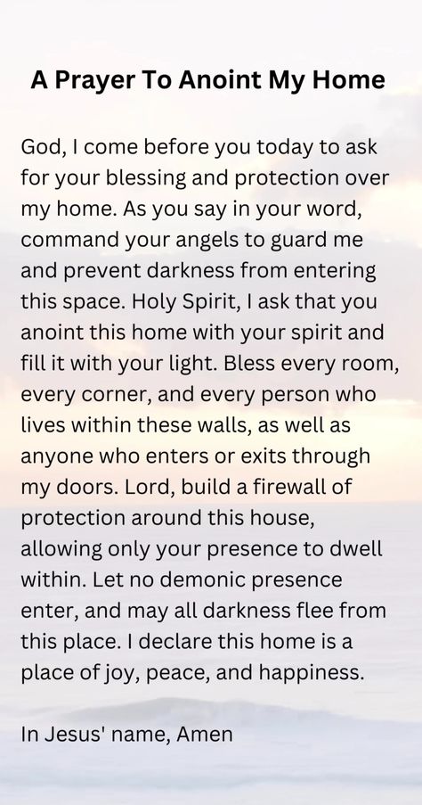 Annointing Oil How To Make, Annointing Home Prayers, Praying Over Anointing Oil, Date Night Dinner Recipes For Two Chicken, Annointing The House, How To Pray Over Your Home, Prayer To Pray Over Anointing Oil, Prayer For Anointing Oil, Prayer To Bless My Home