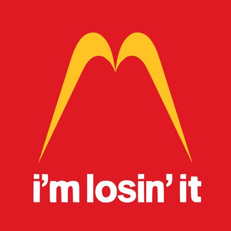 Nike Swoosh logos as McDonald's Golden Arches in "I'm Losin' It" parody of "I'm Lovin' It" slogan. Concept and illustration by Forward Progress Tees' head honcho Michael Smith. Sports Uniform Design, History Logo, Head Honcho, Shirt Clipart, Sports Uniform, Michael Smith, Nike Swoosh Logo, Illustration Portfolio, Nike Wallpaper