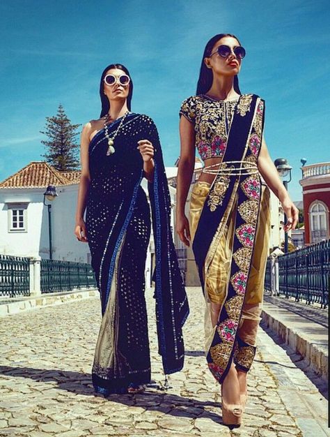 Saree Draping Styles, Nikkah Dress, Ethno Style, Modern Saree, Indian Inspired, Indian Couture, Dress Indian Style, Stylish Sarees, Indian Designer Outfits