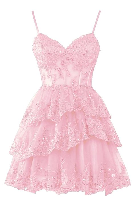 Light Pink Sweet 16 Dresses Short, Short Formal Dresses Pink, Sweet 16 Pink Dresses Short, V-neck Homecoming Dresses, Pink Short Dress Formal, Pink Short Dress Party, Pink Sparkly Dress Short, Pink Dama Dress, Pink Party Dress Short