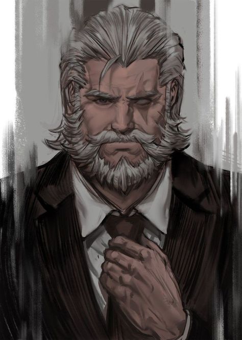 Reinhardt Wilhelm, Overwatch Reinhardt, Red Hair Anime Characters, Suki Avatar, Old Man Face, Overwatch Fan Art, Game Character Design, Character Design Male, Dark Photography