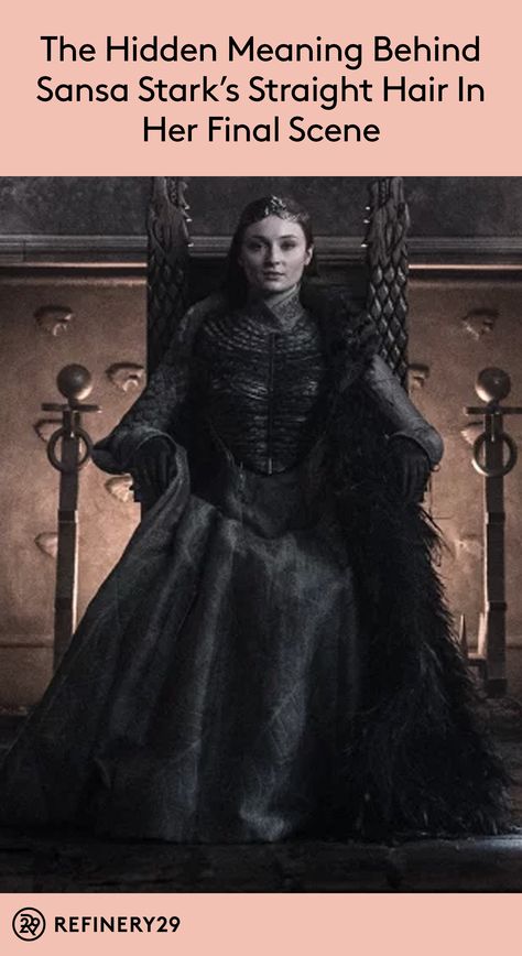 The real meaning behind Sansa Stark's hair in the finale of Game of Thrones  #gameofthrones #sansastark #stark #got #sophieturner #hair Sansa Stark Hair, Game Of Thrones Sansa, Catelyn Stark, Game Of Thrones Costumes, The North Remembers, Lena Headey, Gra O Tron, House Stark, Games Of Thrones