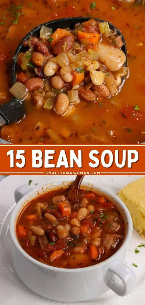 25 Bean Soup, 15 Bean Soup With Smoked Sausage, Many Bean Soup, 15bean Soup Recipes, Seven Bean Soup Recipes, Multi Bean Soup Recipes, 12 Bean Soup Recipes, 7 Bean Soup Recipe, 15 Bean Soup Stovetop