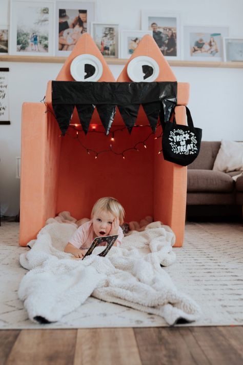 Nugget Fort, Nugget Couch Ideas, Couch Monster, 1 Nugget Couch Ideas, I Love Being A Mom, Nugget Couch, Baby Holiday Photos, Love Being A Mom, Kids Activities At Home