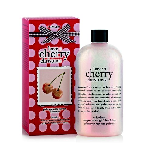 philosophy have a cherry christmas white cherry shampoo, shower gel and bubble bath 480ml - I love this wash. Mmm smells delicious Cherry Shampoo, Cherry Christmas, Philosophy Skin Care, Philosophy Beauty, Philosophy Products, Christmas Shower, Bath Gel, Christmas White, Bath And Body Care