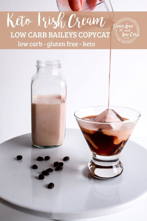 Carbs In Alcohol, Irish Cream Recipe, Homemade Irish Cream, Baileys Recipes, Low Carb Cocktails, Keto Cocktails, Postre Keto, Low Carb Drinks, Baileys Irish