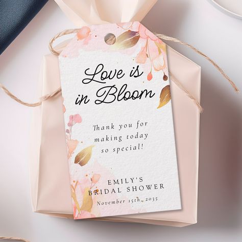 Let Love Grow Bridal Shower Theme, Love Is Blooming Bridal Shower Theme, Bridal Shower Goodie Bags, Love Is In Bloom Bridal Shower Theme, Bridal Shower Gift Tags, Love Is In Bloom, Boho Wedding Favours, Love In Bloom, Bulk Wedding Favors