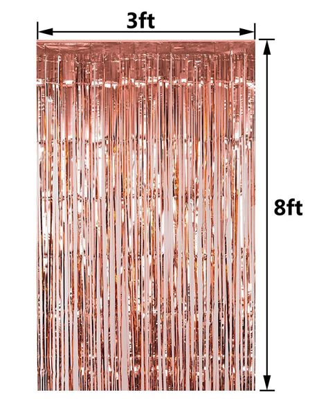 Rose Gold Curtains, Bride Shower Gifts, Fringe Curtains, Rose Gold Bride, Gold Bachelorette Party, Bride To Be Balloons, Foil Curtain, Party Photo Backdrop, Fringe Backdrops