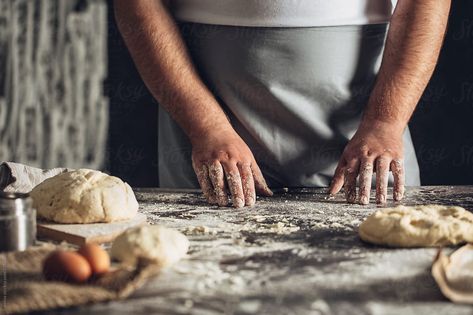 Hands of a professional baker. Baker Aesthetic Boy, Chef Photoshoot, Baker Aesthetic, Nora Roberts, Peeta Mellark, Suzanne Collins, Photoshoot Inspo, Bake Shop, 2024 Vision