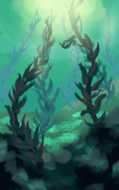 Sea Illustration Art, Underwater Drawing, Ocean Plants, Underwater Background, Animal Paintings Acrylic, Ocean Drawing, Sea Drawing, Ocean Illustration, Underwater Plants