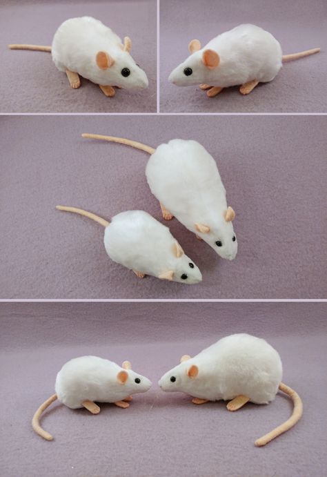 Cute Rat Plushie, Stuffed Rat Sewing Pattern, Rat Plushie Pattern, Rat Stuffed Animal Pattern, Diy Rat Plush, Small Plushies Diy, Rat Pattern Sewing, Rat Plush Sewing Pattern, Rat Sewing Pattern Free