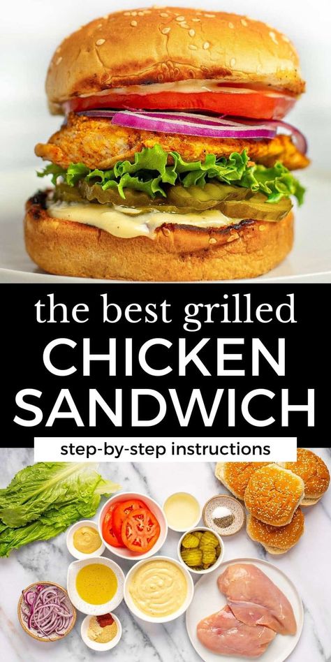 The Best Grilled Chicken Sandwich Recipe Chicken Tender Sandwich Ideas, Best Grilled Chicken Sandwich Recipes, Grill Chicken Sandwich, Breaded Chicken Sandwich, Best Grilled Chicken Sandwich, Chicken Breast Sandwich Recipes, Grilled Sandwich Recipes, Chicken Cakes, Grilled Chicken Sandwich Recipes