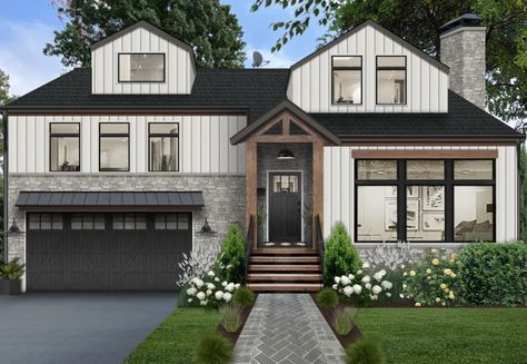 Exterior Home Color Schemes, Modern Farmhouse Exterior Colors, Farmhouse Exterior Colors, Gable Brackets, Mediterranean Style Home, Exterior House Color, Craftsman Style Home, French Country Farmhouse, House Color Schemes