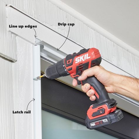 How to Install a Storm Door | Family Handyman Diy Storm Door, Basement Doors, Door Brackets, Storm Doors, Door Sweep, Door Diy, Mobile Home Porch, Door Replacement, Project Steps