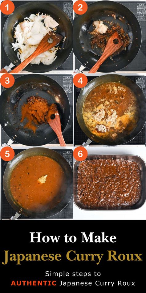 Japanese Curry Sauce Recipe, Japanese Curry Roux Recipe, Japanese Curry From Scratch, Curry Roux Recipe, Homemade Japanese Curry, Japanese Curry Recipe, Roux Recipe, Homemade Curry, Easy Curry