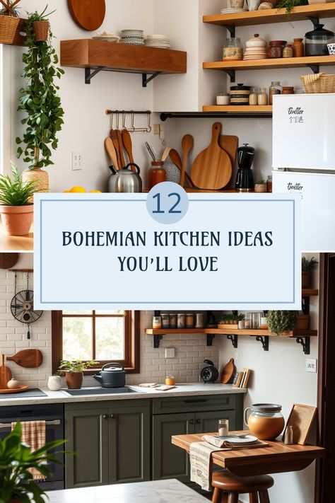 Are you dreaming of a bohemian kitchen filled with warmth and personality? Discover these 12 creative ideas and inspiration to transform your cooking space into a cozy, artistic haven. From unique wall art to colorful textiles and plant arrangements, each suggestion offers a way to personalize your kitchen and cultivate a relaxing atmosphere. With these boho decorating tips, you can create a space that feels like a second home, bursting with character and style. Find your favorite ideas and get ready to fall in love with your kitchen again! Bohemian Kitchen Ideas, Bohemian Kitchen Decor, Boho Style Kitchen, Best Kitchen Layout, Boho Kitchen Ideas, Patterned Tile Backsplash, Coastal Kitchen Decor, Boho Kitchen Decor, Farmhouse Trends