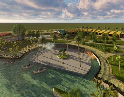 Very dynamic Artificial lake and its landscape design.Very Subtle blend of architecure with landscaping. Lakefront Development Architecture, Artificial Lake Design, Lake Landscape Design, Future Africa, Artificial Lake, Architecture 3d, Dream World, Lake Resort, Video Animation