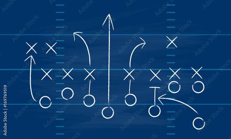 Vector Football Play. Football America. NFL American football formation tacticson. American football field tactics. Touchdown. Stock Vector | Adobe Stock Football Playbook Design, Playbook Design, American Football Art, Football Playbook, American Football Field, Football Formations, Football America, Football Art, Football Field