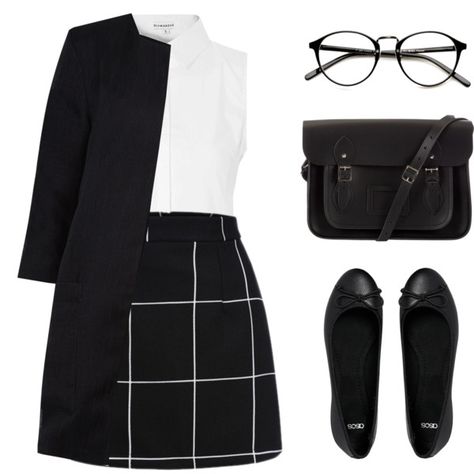 A fashion look from September 2015 featuring Glamorous blouses, Dorothy Perkins jackets and ASOS flats. Browse and shop related looks. Populaire Outfits, Mode Chic, Cambridge Satchel, Womens Fashion For Work, Looks Style, Mode Style, Style Guide, Work Fashion, Mode Outfits