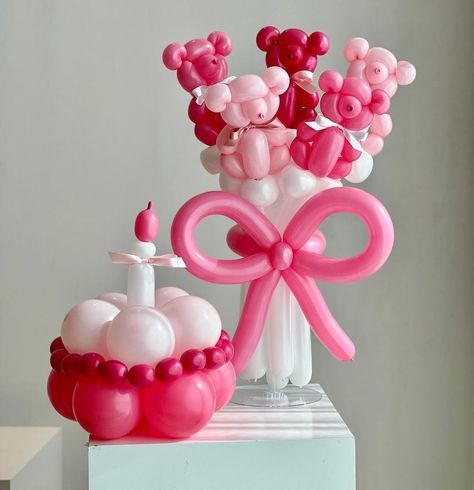 Balloon Birthday Bouquet, Diy Balloon Bouquet, Balloon Flower Bouquet, Flower Balloons Diy, Balloon Decorations Diy Tutorials, Rose Balloon, Balloon Bouquet Diy, Balloon Crafts, Diy Balloon Decorations