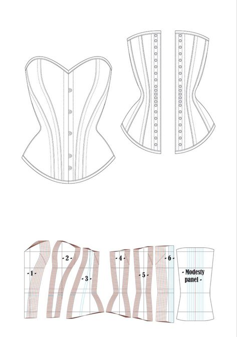 Corset Sewing Pattern, Fashion Sewing Pattern, Clothes Sewing Patterns 957 Corset Base Drawing, Corset Template Pattern, Corset Sewing Pattern Free, Victorian Corset Pattern, Corset Template, Pdf Sewing Patterns Free, Sewing Pattern Clothes, Free Dress Sewing Patterns, Free Corset Pattern