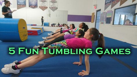 It doesn't matter how good your coaching skills are... you can't BORE your athletes to success. Use these tumbling games to make practices fun again! Fun Gymnastics Games, Beginner Tumbling Drills, Tumbling Hairstyles, Preschool Tumbling, Teaching Gymnastics, Gymnastics Tutorials, Preschool Gymnastics Lesson Plans, Cheer Conditioning, Tumbling Tips