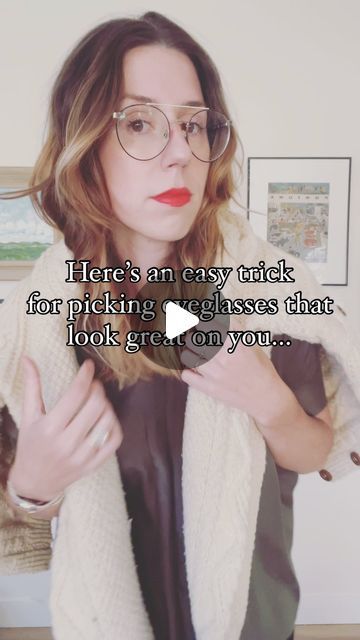 Cringey Millennial on Instagram: "One of the best accessories for transforming your style is a great pair of eyeglasses! 🤓 Whether you’ve worn them for years and can’t drive without them, or you’ve got 20/20 vision but love wearing blue lights, you’ve probably put a lot of thought into how to choose a pair that will look great on you.

It can be overwhelming to think about — you want to make sure they suit your face shape and coloring, are versatile enough to wear for lots of different occasions, and reflect your personality. 

After years of trial and error, and now as the owner of a large collection of frames I love, this is my best tip:

Instead of buying RX frames, buy the non-RX sunglass version of the frames you’re thinking about and test them out by wearing them as sunglasses for a Glasses For Close Set Eyes, Best Glasses For Round Face, Black Frame Glasses, Makeup Glasses, Glasses Look, Glasses For Face Shape, Glasses Outfit, Glasses Inspiration, Glasses For Your Face Shape