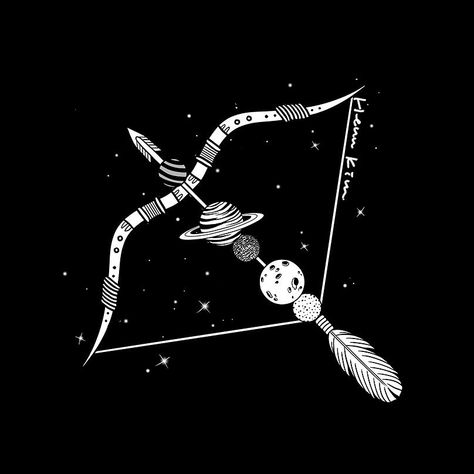 Sagittarius Wallpaper, Scorpio Zodiac Tattoos, Sagittarius Tattoo Designs, Henn Kim, Sagittarius Art, Art Emotions, Acid Art, Halloween Pumpkins Painted, Sketches Simple