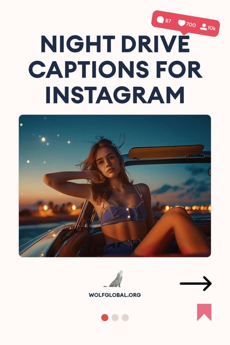 An image promoting night drive Instagram captions with a woman sitting in a car.
A checklist of night travel experiences with related emojis on a promotional graphic.
A smiling young woman using a laptop with graphics for Instagram engagement and likes. Espresso Martini Captions, Espresso Martini Captions Instagram, Martini Captions Instagram, Hair Captions, Instagram Boost, Coffee Puns, Sun Quotes, Selfie Captions, Rosé Instagram