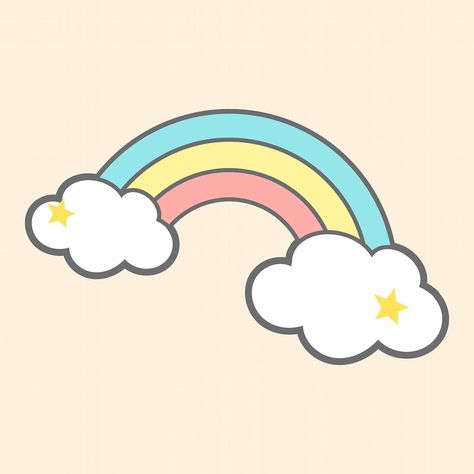 Download magical rainbow on clouds vector illustration. Perfect for your design project. #vector #illustration #rainbow . #Dream_Cartoon #Cartoon_Rainbow #Rainbow_Drawing #Rainbow_Cartoon Rainbow Drawing Aesthetic, Pastel Rainbow Clipart, Dream Cartoon, Illustration Rainbow, Drawing Rainbow, Rainbow Drawing, Cartoon Rainbow, Logo Aesthetic, Rainbow Cartoon