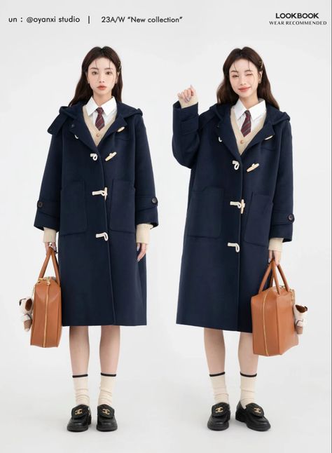 Eclectic Academia, Studio Outfits, Japan Outfit Winter, Seasonal Outfits, Kawaii Outfits, Uniform School, Mix Match Outfits, Clothing Studio, Color Blocking Outfits