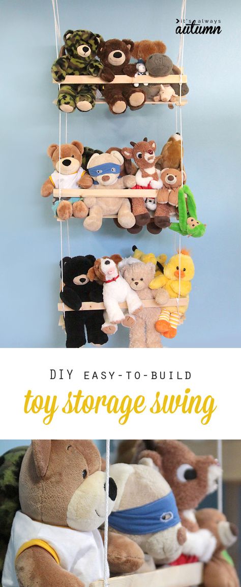 Hanging Toy Storage, Diy Playroom, Diy Toy Storage, Toy Storage Solutions, Diy Rangement, Smart Toys, Storage Kids Room, Creative Organization, Ideas Hogar