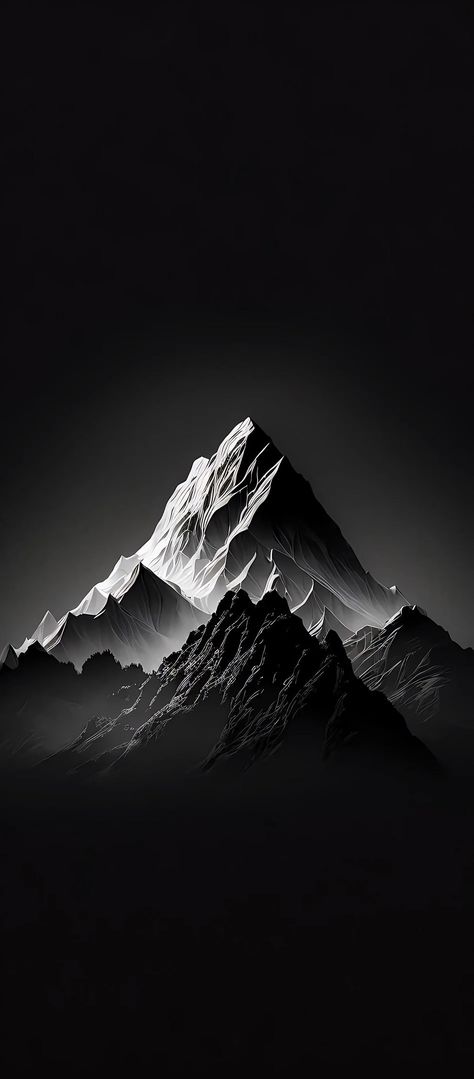 Black Theme Wallpaper Iphone, Mountain Hd Wallpaper, Iphone Wallpaper Mountains, Samsung Wallpaper Hd, Attractive Wallpapers, Oneplus Wallpapers, Dark Background Wallpaper, Android Wallpaper Art, Wallpaper Themes