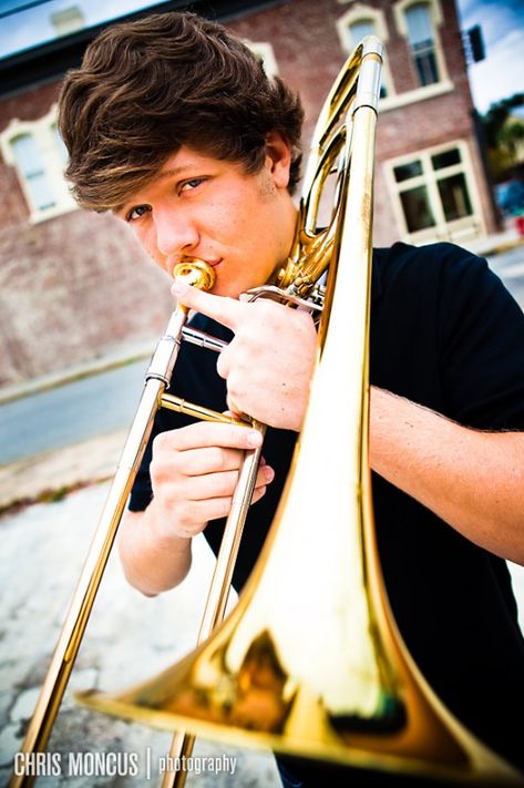 senior pictures trombone | Taylors Senior Portraits ChrisMoncusPhotography 003 IMG 0779 blog ... Senior Pictures Marching Band, Senior Pictures With Trombone, Trombone Photoshoot, Trombone Pictures, Band Senior Pictures, Playing Instrument, Senior Pictures Hairstyles, Senior Pictures Music, Senior Photos Boys