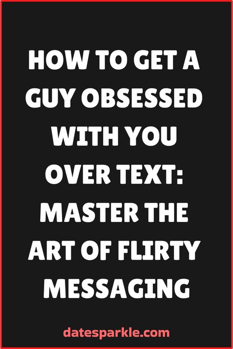 Are you eager to learn how to get a guy obsessed with you over text? Master the art of texting and captivate his attention effortlessly! Discover clever conversation starters, playful emojis, and witty responses that will keep him glued to his phone. From flirty banter to heartfelt messages, charm him with your unique personality and spark his interest. Unleash your texting flair and make him crave more of your messages every day! Cute Ways To Flirt Over Text, Get Him Obsessed With You, How To Get A Guy Obsessed With You Over Text, How To Get A Guy Obsessed With You, Texting Ideas Conversation, Conversation Starters Over Text, Things To Ask A Guy Over Text, How To Text Better, Text Flirting Messages