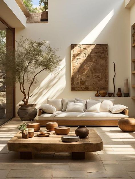 Minimalist Wood Living Room, Modern Bright Interior Design, Modern Boho Interior Design Living Room, Chic House Decor Ideas, Plant Filled Home, Small Living Room Decor Farmhouse, Modern Farmhouse With Color, Scandinavian Home Decor Ideas, Sand Interior Design