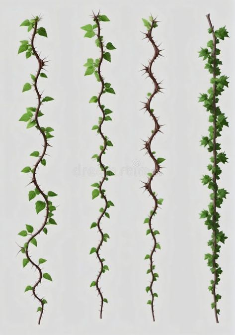 Collection Of Thorny Vines Isolated On A White Background. Generative AI royalty free stock photos Thorny Vines, Vine Logo, Vine Whip, Traditional Tattoo Art, Reference Pictures, Inspo Board, Environment Design, Scrap Metal, Tattoo Inspo