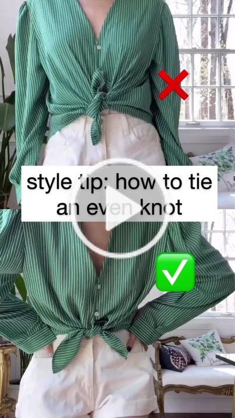 Tie Front Shirt Outfit, Tie A Shirt, Tye Dye Patterns, Shirt Knot, Quick Hair, Haine Diy, Simple Tattoo, Summer Dresses For Wedding Guest, Tie Shirt