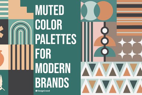 Muted Color Palettes for Modern Brands Teal Color Palette, Cd Cover Design, Modern Brands, Facebook Design, Business Colors, Warm Palette, Graphic Design Elements, Muted Color Palette, Letterhead Design