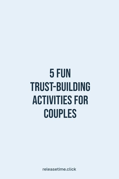 Are you and your partner looking to strengthen your relationship? Discover these 5 easy and fun trust-building exercises you can try together. From open conversations to playful activities, these approaches are designed to enhance your emotional connection and rebuild trust. You'll find bonding games and interactive exercises that keep the magic alive! Perfect for weekend plans or date night ideas, these engaging activities promise a happier and healthier partnership Trust Exercises For Couples, Bonding Games, Trust Building Activities, Trust Exercises, Activities For Couples, Trust Building, Relationship Coaching, Rebuilding Trust, Good Morning Love Messages