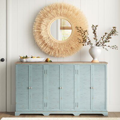 Coastal Dining Room Sideboard, Coastal Chic Furniture, Pacific Coastal Decor, Coastal Chic Dining Room Table, Beach Dining Room Table Coastal Style, Coastal Condo Living Room, Coastal Cabinet Pulls, Coastal Interior Decor, Coastal Media Console