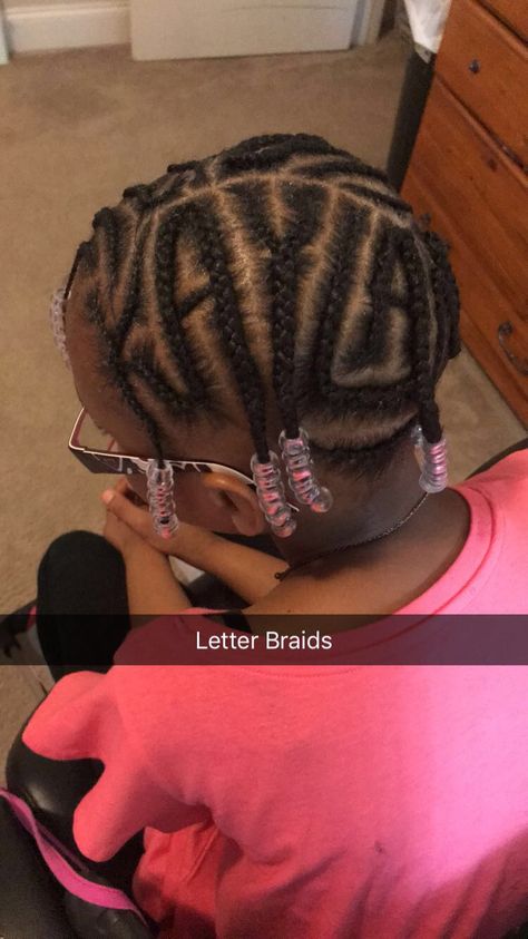 Letter (Name) Braids Letter Braids Hairstyles, Braided Letters In Hair, Braids 2024, Protective Braids, Black Kids Braids Hairstyles, Heart Braid, Braids For Boys, Braiding Your Own Hair