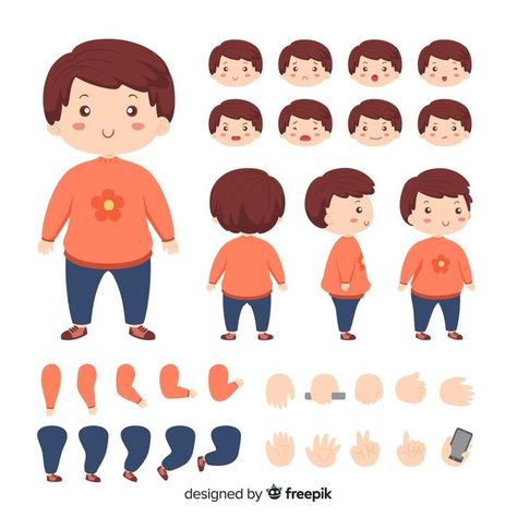 Cartoon cute girl character template | Free Vector #Freepik #freevector #hand #template #girl #character Create Cartoon Character, 2d Character Animation, Storyboard Illustration, Vector Character Design, Free Characters, Human Body Parts, Character Template, Girl Character, Cartoon People