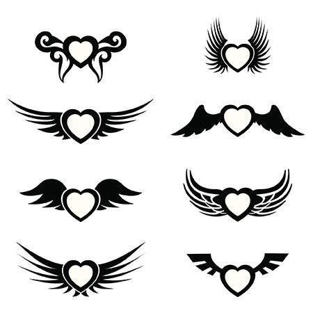 Heart W Wings Tattoo, Tattoo Heart With Wings, Wing And Heart Tattoo, Heart Wings Drawing, Heart With Wings Tattoo Design, Winged Heart Tattoo, Wing Heart Tattoo, Wings Heart Tattoo, Heart Shaped Angel Wing Tattoo