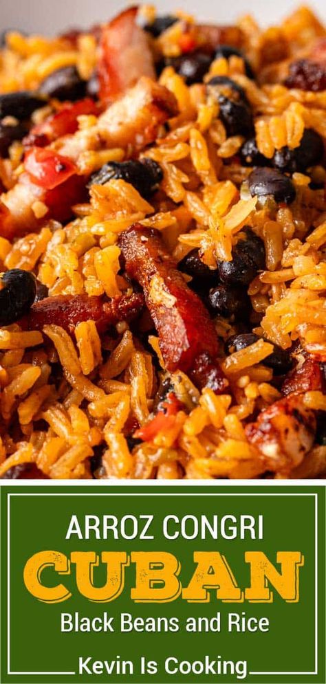 Cuban Red Beans Recipes, Cuban Black Beans And Rice, Cuban Black Beans, Rice And Beans Recipe, Cuban Dishes, Black Beans And Rice, Cuban Cuisine, Rice Side Dishes, Beans And Rice