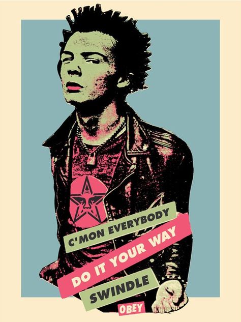 Obey Sid Jamie Reid, Obey Giant, Punk Subculture, Sid And Nancy, British Punk, 70s Punk, Punk Poster, Sid Vicious, Arte Punk