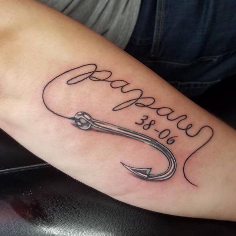 Fishing Tattoos For Women, Small Fishing Tattoo, Fly Fishing Tattoos, Small Koi Fish Tattoo, Small Fish Tattoo, Fishing Pole Tattoo, Fishing Lure Tattoo, Fishing Tattoo Ideas, Koi Fish Tattoo Ideas