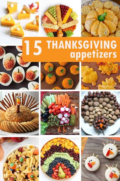 15 FUN THANKSGIVING APPETIZERS and snacks. Creative ideas for turkey, pumpkin, and fall-themed snacks and appetizers to start your holiday. Fun Thanksgiving Appetizers, Thanksgiving Snacks Appetizers, Thanksgiving Apps, Thanksgiving Fruit, Snacks And Appetizers, Themed Snacks, Thanksgiving Appetizers Easy, Thanksgiving Snacks, Thanksgiving Appetizer Recipes