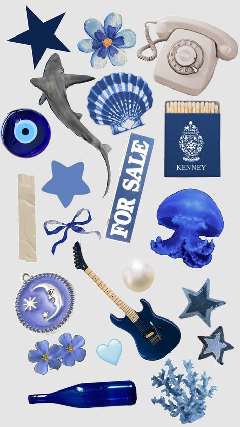 blue sticker sheet, scrapbook material #bluestickers #bluestickersheet #stickersheetaesthetic #blue Scrapbook Blue Theme, Blue Scrapbook Stickers, Blue Stickers Printable, Blue Asthetics, Blue Scrapbook, Blue Stickers, Ipad Ideas, Scrapbook Elements, Scrapbook Printing